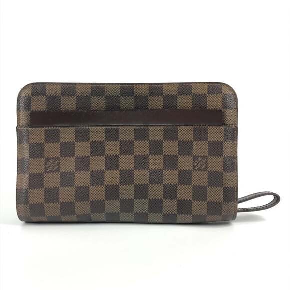 LOUIS VUITTON Authentic Brown Damier Canvas Pouch